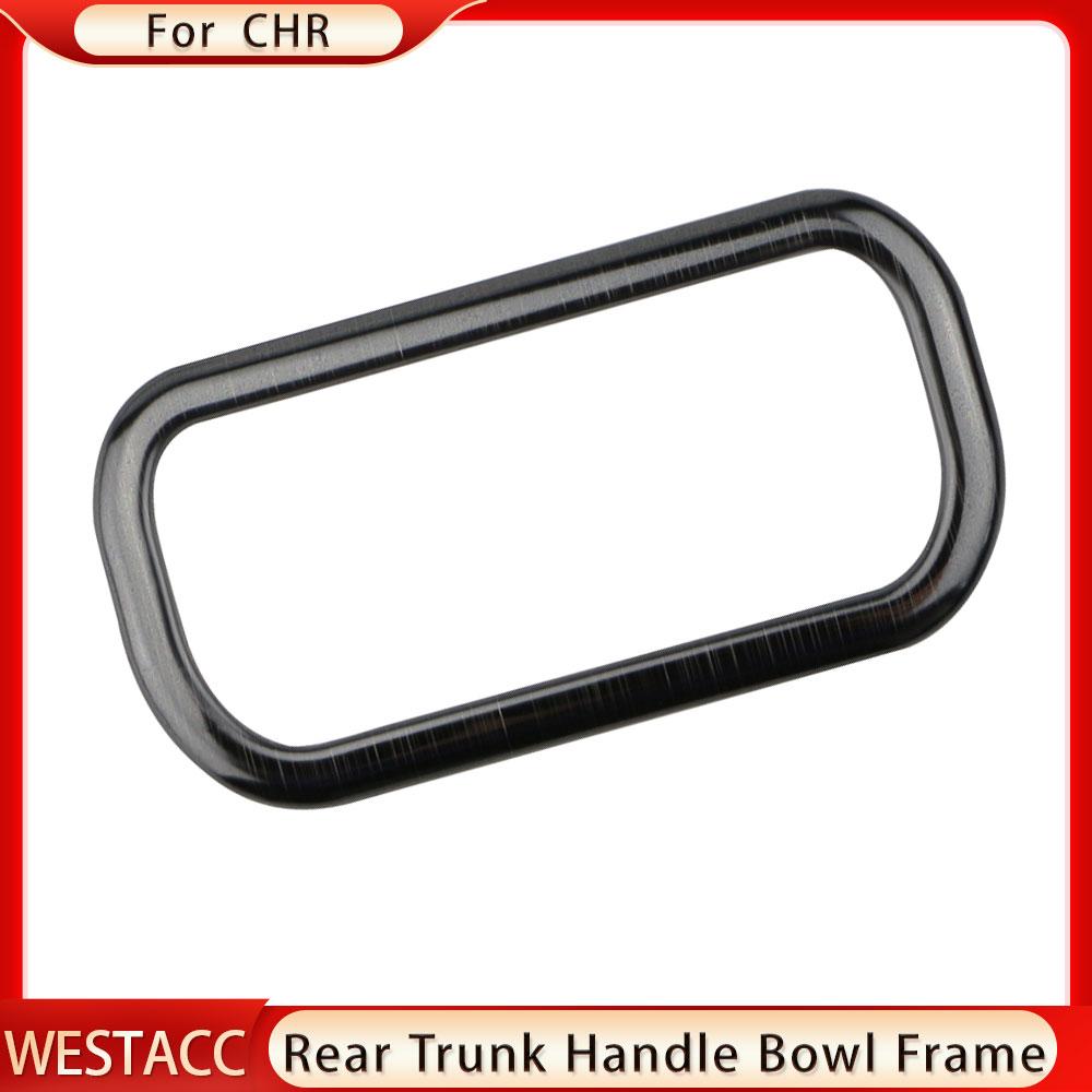 Stainless Steel Car Rear Trunk Door Handle Bowl Frame Decoration Sticker Cover Trim for Toyota CHR C-HR 2016 - 