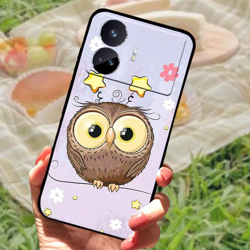 For Realme GT Neo 5 SE Case Popular Picture Black Silicone Soft Back Cover Case For Realme GT Neo 5 SE 5SE Phone Cover Funda