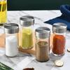 Kitchen Utensils Round Glass Spice Bottle Household Sprinkler Bottle Swivel Opening Closing Spice Set