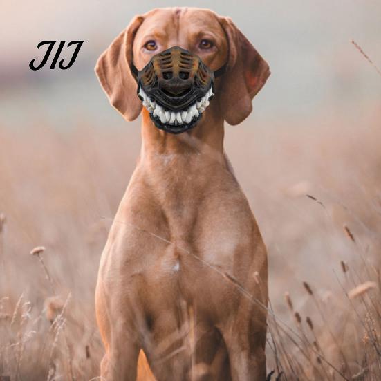 Halloween Pet Costume Hell Hound Muzzle for Dogs, Scary Natural Latex Beast Mask Themed Party Dog Attire with Adjustable Straps, Cosplay And