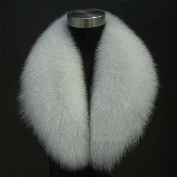 Natural Raccoon Fur Collar Scarf Genuine Fur Scarves Shawl Neck Warmer Fur Square Collar Women Long Scarf Winter Fox Fur Collar