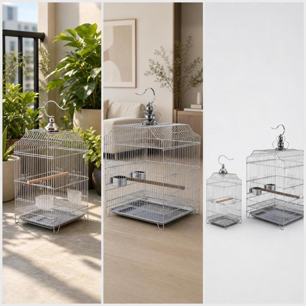 Stainless Steel Birdcage Cage Rust-Resistant Pet Supply for