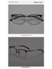 Ultra-Light Frameless Pure Titanium Eyebrow Glasses - Large Frame, Durable & Comfortable