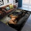 HDS92Tiger Pattern Area Rug Wrinkle-Resistant Decorative Carpet for Living Room Bedroom Non-Slip Floor Mat for Home Comfort If2)