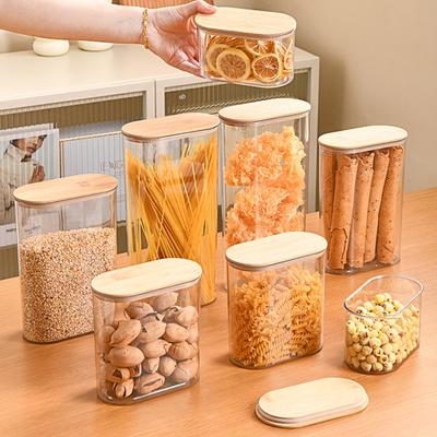 Luftdichter Vorratsbehälter für Lebensmittel, versiegeltes Glas mit Deckel, großes Fassungsvermögen, BPA-frei
