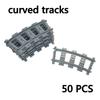 City Trains Diy Building Blocks Straight Curved Rail Bricks Parts Bridge Tunnel Model Soft Flexible Cross Tracks Railway Moc Toy