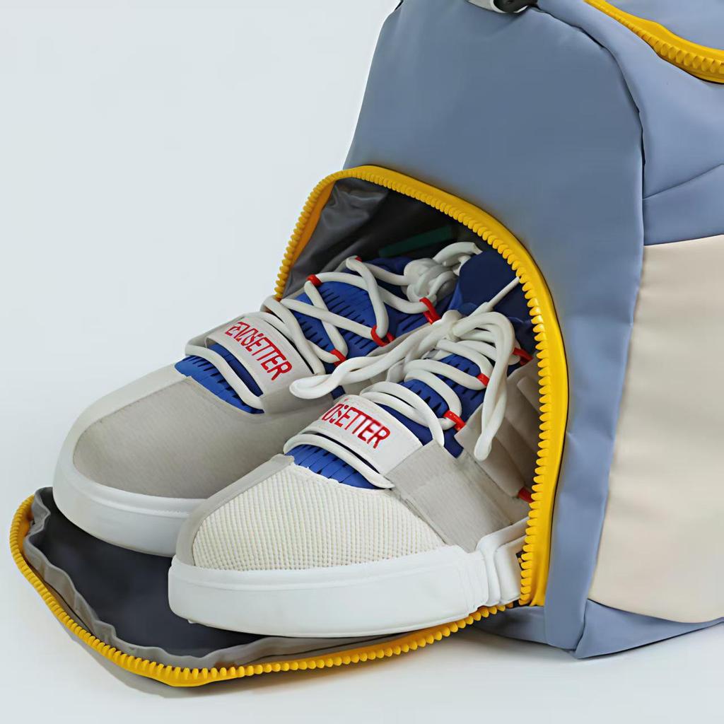 Water-Repellent Travel Bag with Wet/Dry Separation & Shoe Compartment for Sports, Fitness, Business, and Short Trips