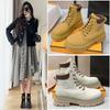 Leather Martin Boots Women's Autumn and Winter New Rhubarb Boots Women's Outdoor Platform Versatile Short Boots