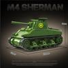 US Army Military World War WW2 M4 Sherman 75 Medium Tank Building Blocks Stuart Tank Bricks Educational Toys for Kids Gift
