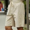 Linen Shorts Men Big Tall Summer Plus Size Elastic Waist Casual Flax Bermuda Male Beach Linen Clothes