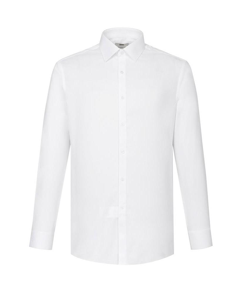 DAKS SHIRTS Easy Care Stretch Solid Shirt Slim Fit White_Dmp2Shdl301A1