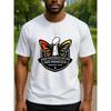 European sizes Championship Trophy and Butterfly 60th Rugby Match Men'S Print Short-Sleeved T-Shirt | Regular Fit, Sweat-Absorbing, Quick-Drying