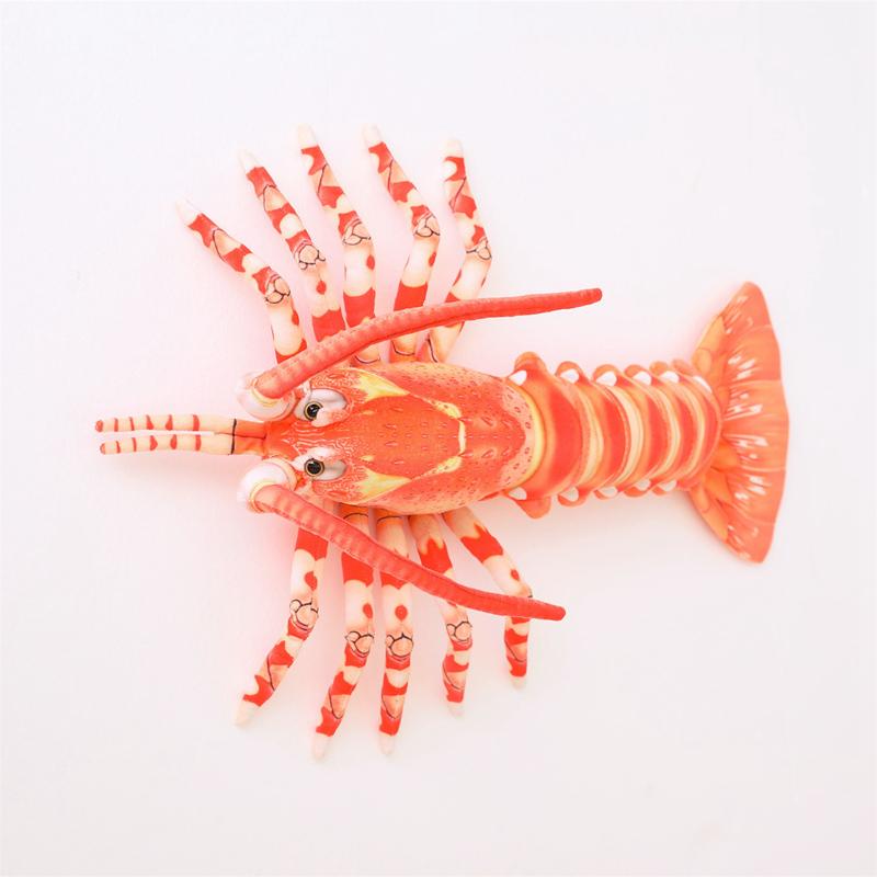 Professional Fishing Unisex Lifelike Lobster Plush Toys Vivid Colorful Stuffed Lobster Throw Pillow Creative Home Decor Funny Christmas Gift