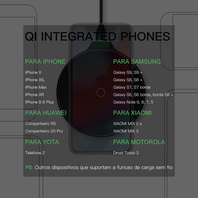 Dünnes kabelloses Ladepad mit USB-Kabel für Mobiltelefone