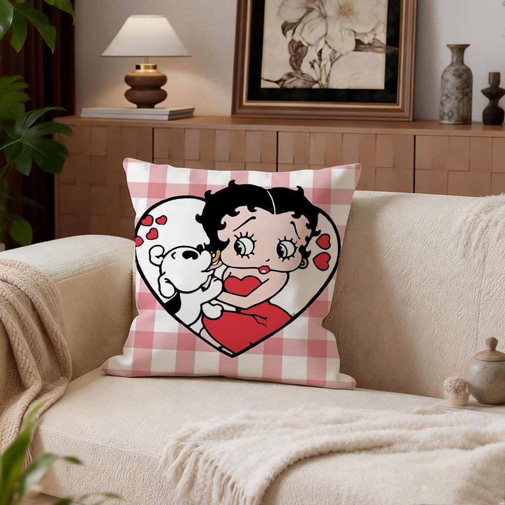 Classic Betty Boop Cushion Cover Cushion Cover Set 4Pcs 50X50 45X45 40X40 Pillowcase Decorative Sofa Home Decor
