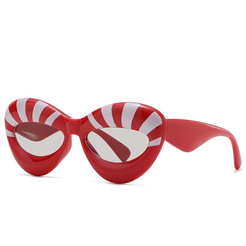 

New Fashion Women Stripe Cat Eye Sunglasses For Men Luxury Brand Designer Female Sun Glasses Vintage Eyewear Shades Uv400 Oculus as picture