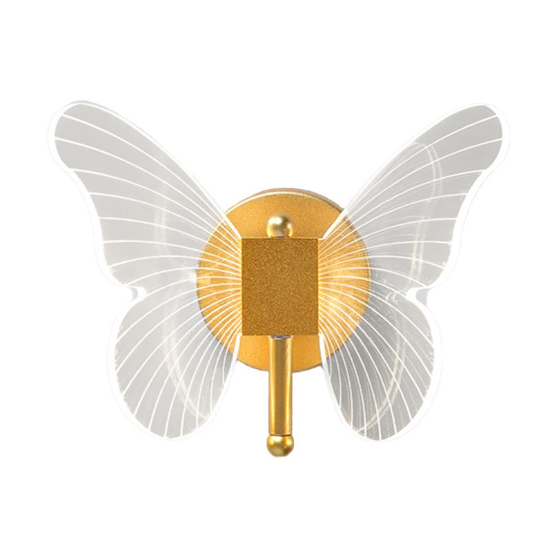 

Светодиодный настенный светильник-бабочка, внутреннее освещение, лампы для дома, спальни, прикроватная тумбочка, украшение для гостиной, лестница, освещение интерьера Warm light