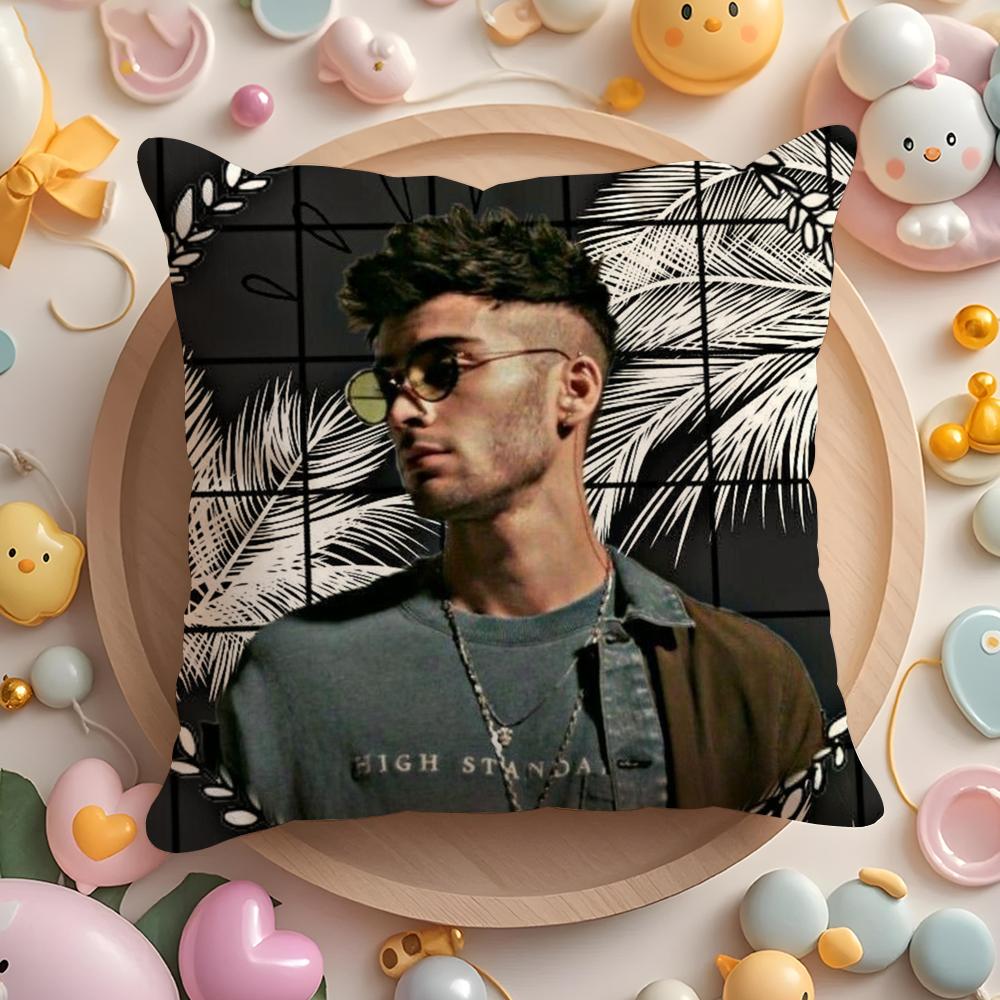 Z-Zayn M-Malik Singer Cushion Cover Plush Fabric Soft Double-Sided Printed Sofa Warm Winter Home Gift Pillow Cover
