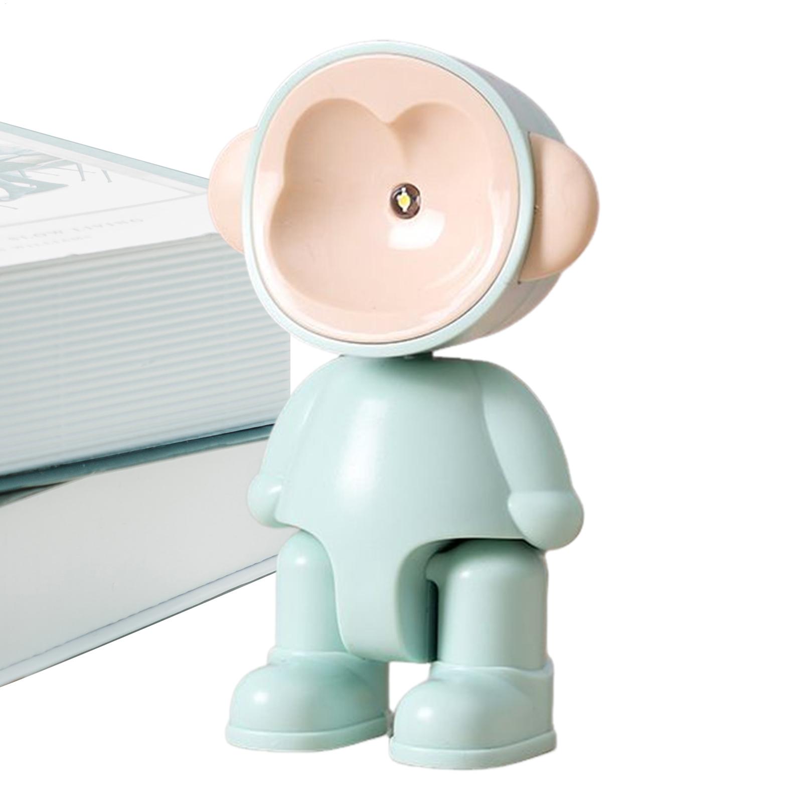 

Kids Nightlight Mini Battery Powered Adjustable Pose LED Night Light Bedside Lamps For Home Decor Bedroom Living Room Nursery білий