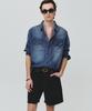 NOIRER Classic Western Denim Shirt (Blue)
