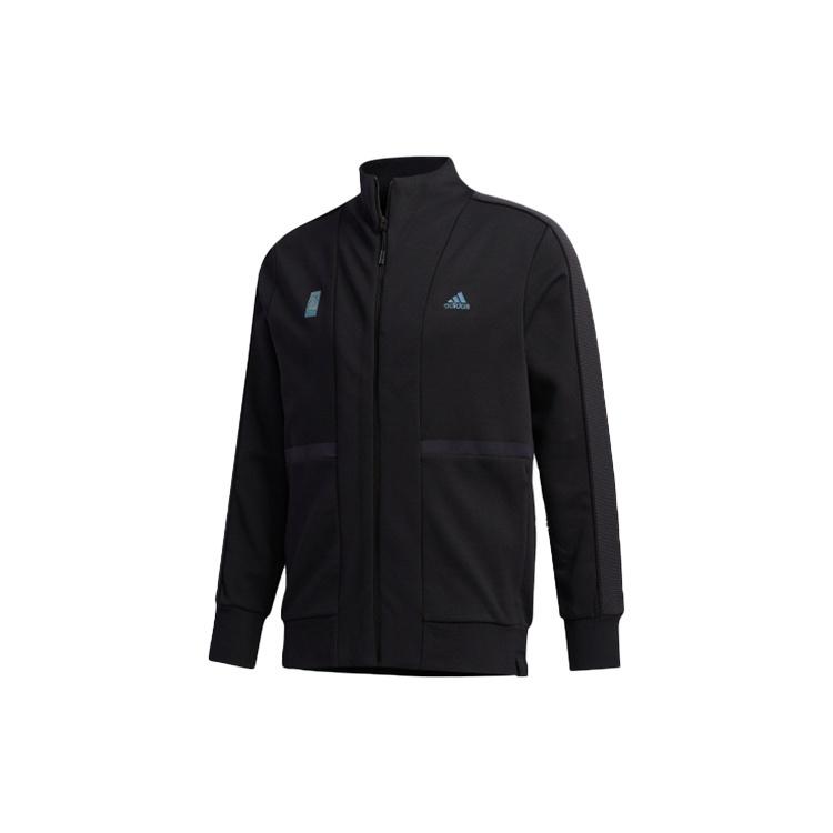Men s adidas Sports Stylish Jacket Solid Color Black FM9344 S
