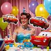 12pz Decorazioni Festa di Compleanno a Tema Disney Saetta McQueen Occhiali di Carta Occhiali Stile Festa Auto Articoli per Feste