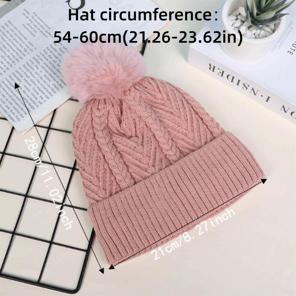 Thickened Knitted Hat Plush Mushroom Cap New Beanie Hats For Men and Women