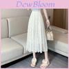 Chiffon Polka Dot Pleated Skirt With High Waist For Women Spring
