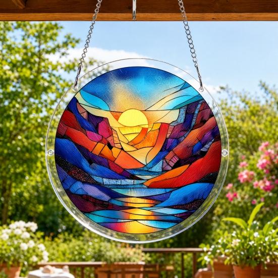 Window Decoration Puzzle Acrylic Suncatcher Colorful Hanging