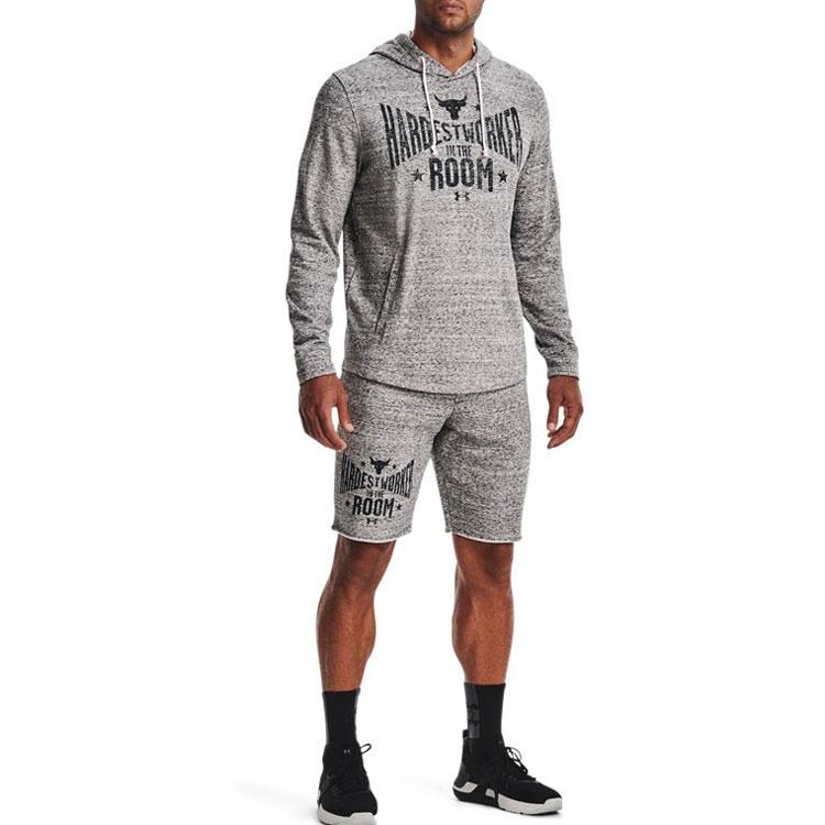 Under Armour Project Rock Graphic Hoodie Men Hoodies White 1370458-112
