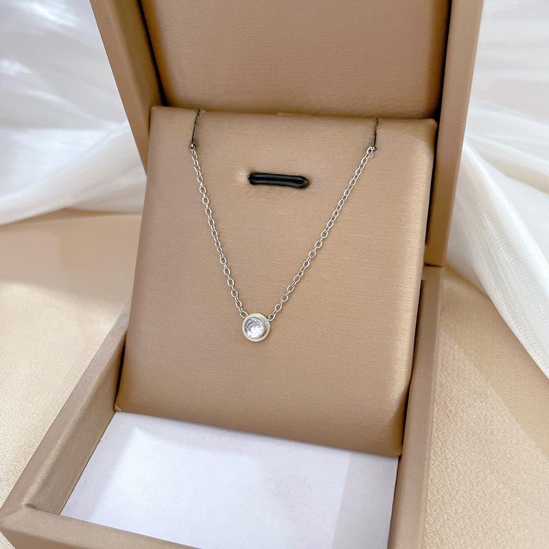 Popular Element Personality Minimalist Wind Furnace Real Gold Necklace Female Collarbone Chain