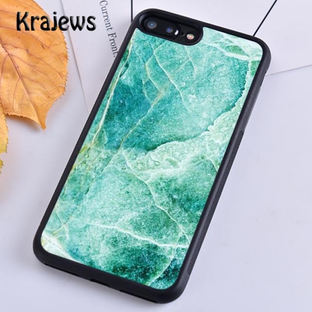 Krajews Türkis Stein Marmormuster Weiche Handyhülle für iPhone 14 5 6s 7 8 plus X XR XS 11 12 13 pro max Samsung S21 S22ultra