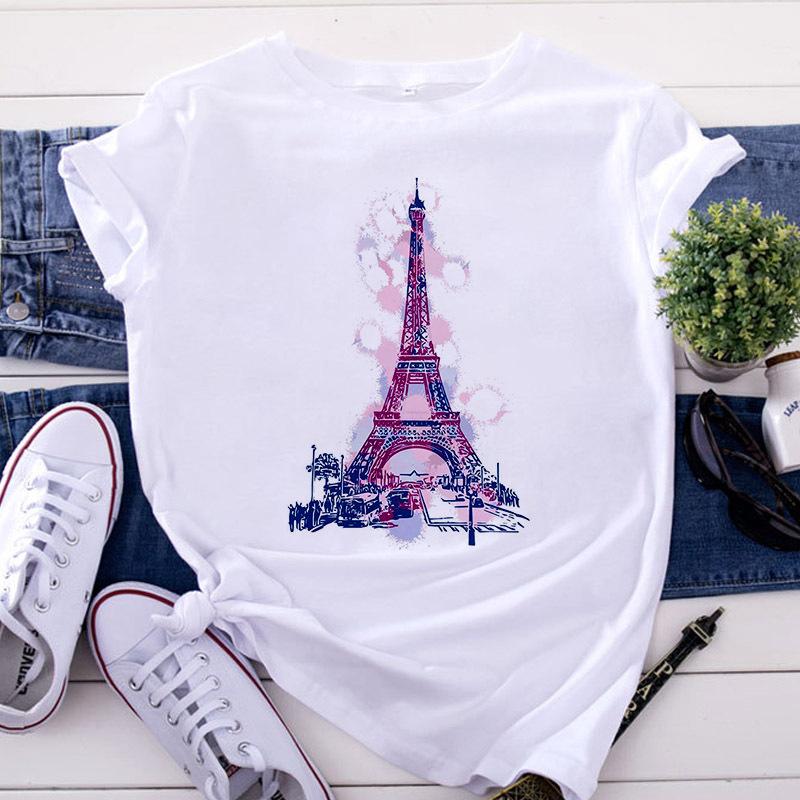 Summer Butterfly Flower Women's Printed Simple Letter Cute Pure Cotton Short Sleeved T-Shirts Women’s