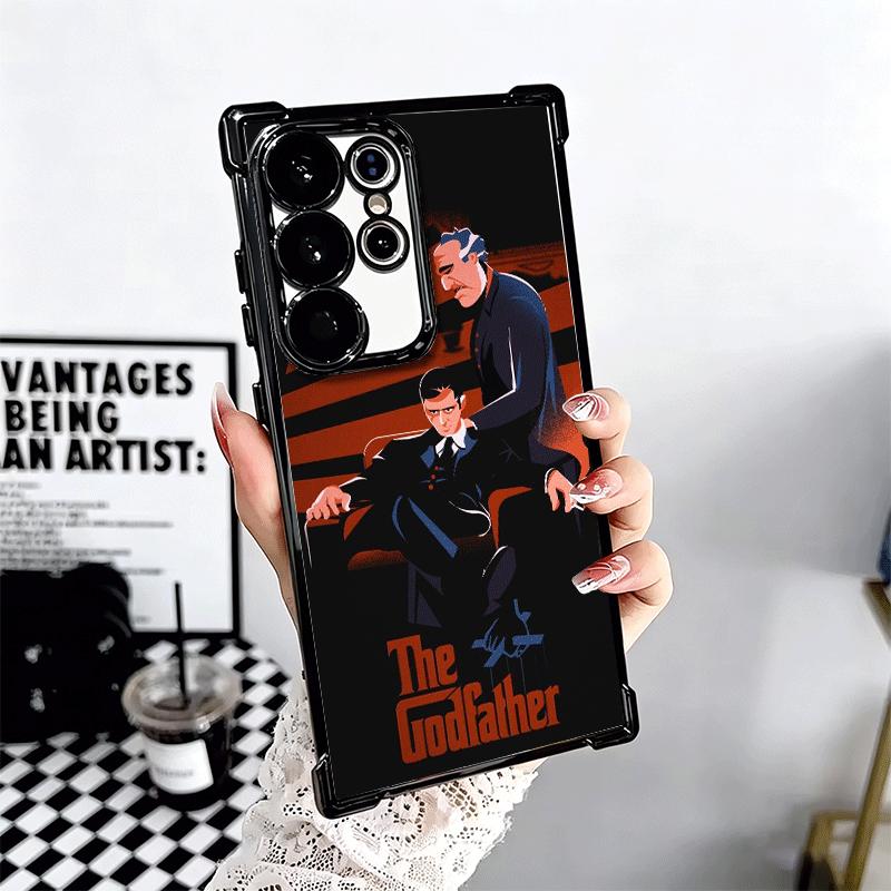 The Godfather TV Plating Phone Case For Samsung Galaxy S24 S25 FE S26 Edge S23 Ultra S22 S21 Plus S20 Anti-Fall Airabag Cover