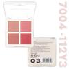 MISS ROSE Palette Fard 4 Colori Impermeabile Resistente al Sudore Trucco da Viaggio