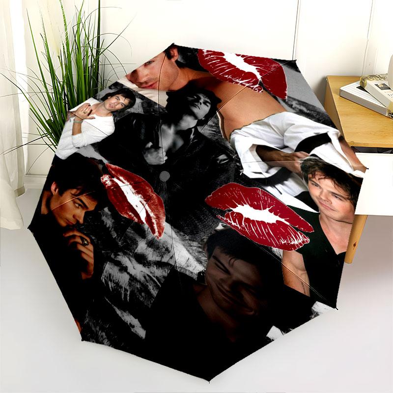 1 PC Automatic Folding Umbrella - The Vampire Pattern, Portable & Foldable Design with 8 Ribs, Christmas Birthday Gifts