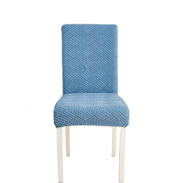 Dining Room Chair Covers Stretch Woven Jacquard Thick Plush 5 Styles String Pattern Chair Slipcovers Super Secure Chair Guard