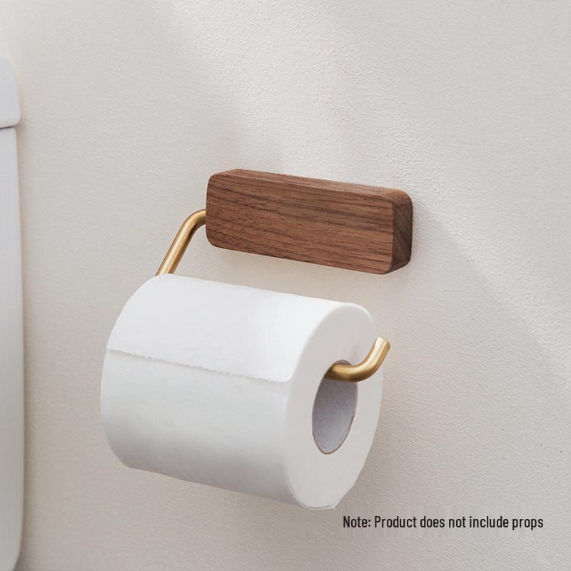No-Punch Bathroom Tissue and Toilet Paper Holder Rack