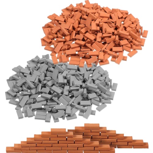 

100-Piece Set of 1/35 Scale Miniature Bricks, Miniature Parts, Diorama Bricks, Concrete Blocks, Model Buildings, DIY Scenery, Building, Gardening Acce