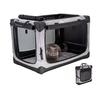 GPR Soft Pet Pet Pet House with Removable Mesh Entrance and Iron for Cats and Dogs Crate, Carrier, Cover, 4-Sided Frame, Foldable, Washable, (Silver