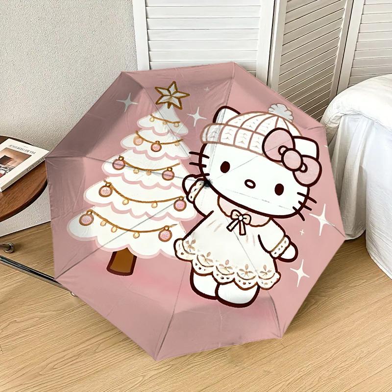 Kitty Christmas Edition: Cute and Festive Umbrella - Perfect for Outdoor Adventures, Travel Essentials, Lightweight and Durable 172