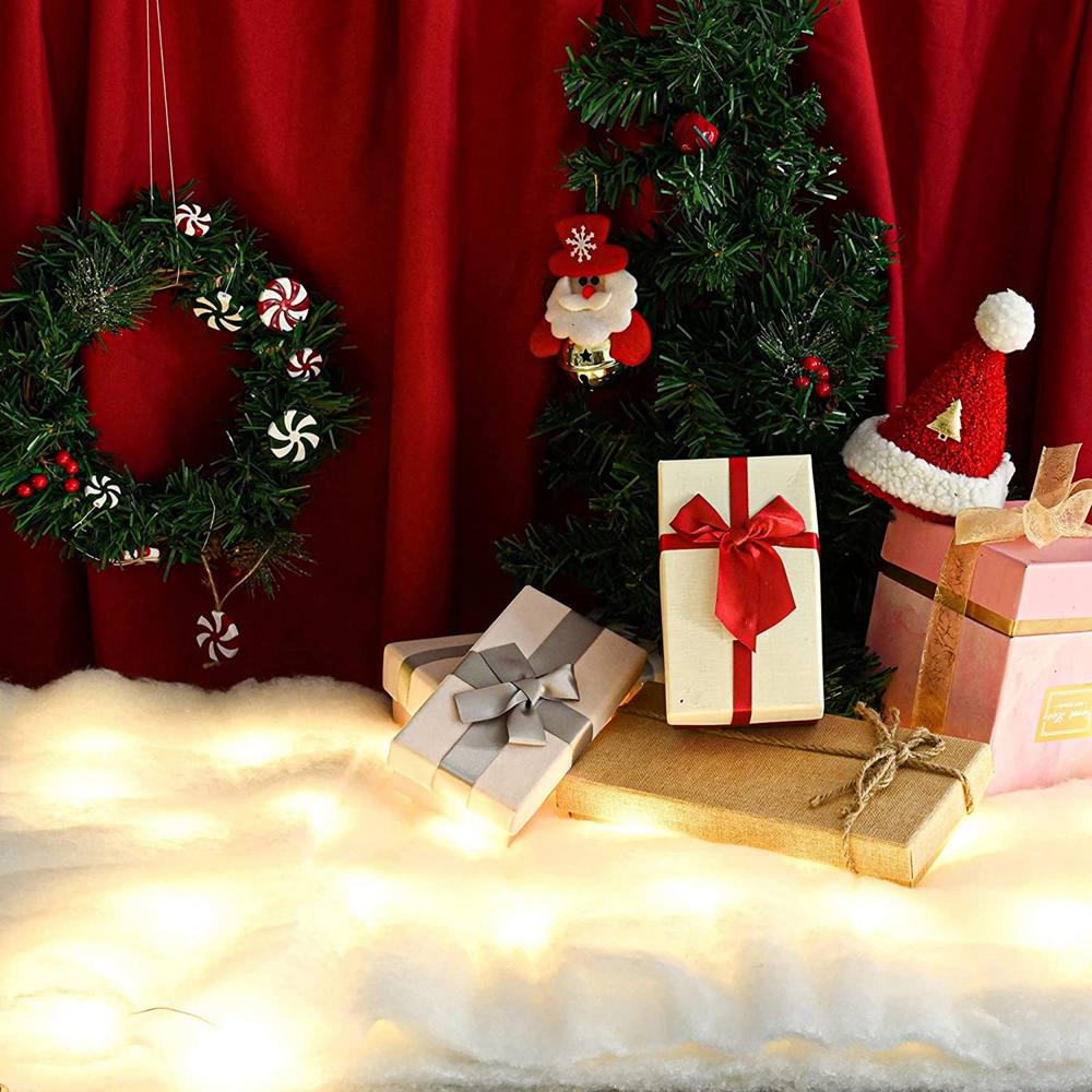 Weihnachts-Schneedecke, Kunstschnee-Tischläufer, Weihnachts-Kunstschneedecke