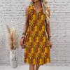 Plus Size V Neck Dress Elegant Wild Grass Floral Print For Suburban Garden Tour