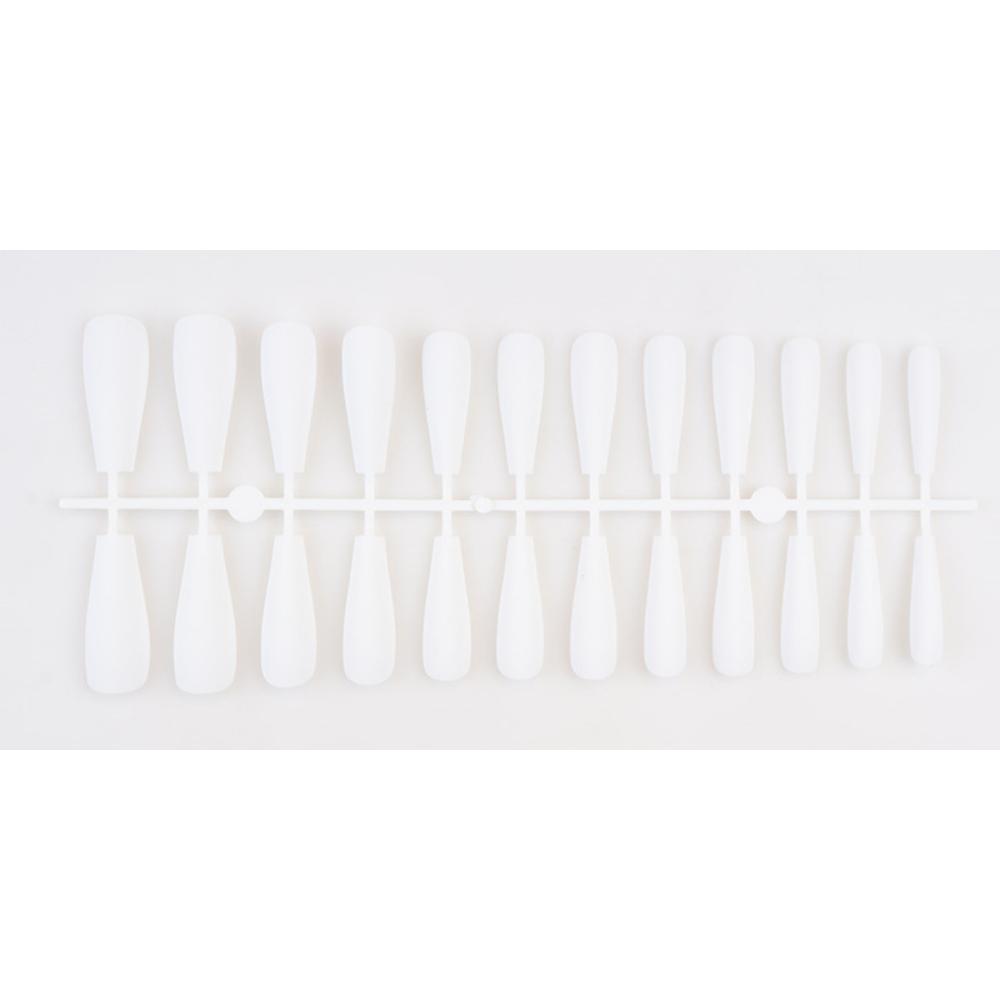 24pcs/set DIY Quick Nails Lengthened Ballet Matte T-shaped False Nails Multi-color Strips Finished Wear Manicure