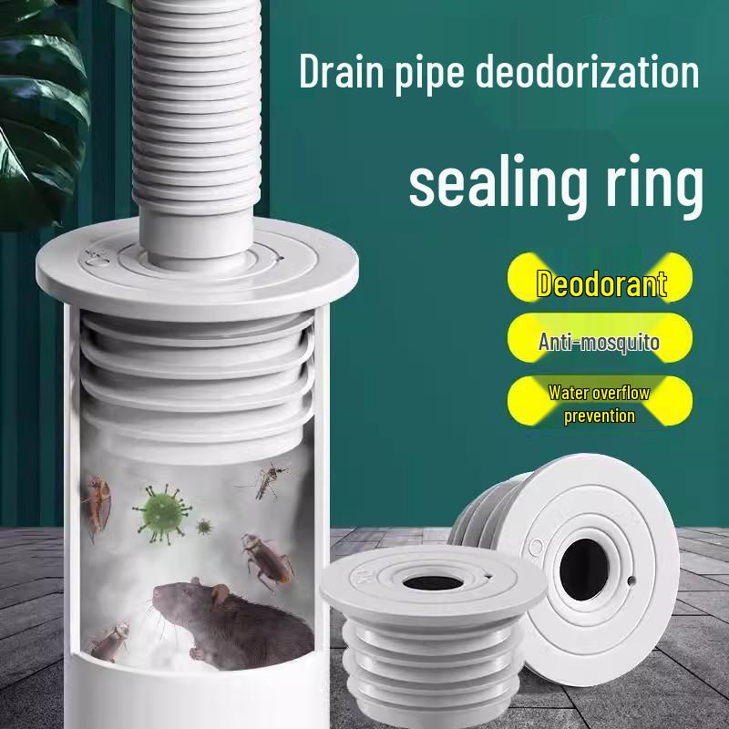 Odor-Proof Sealing Ring for Washing Machine and Floor Drain - Insect and Odor Stopper for Sewer Pipes
