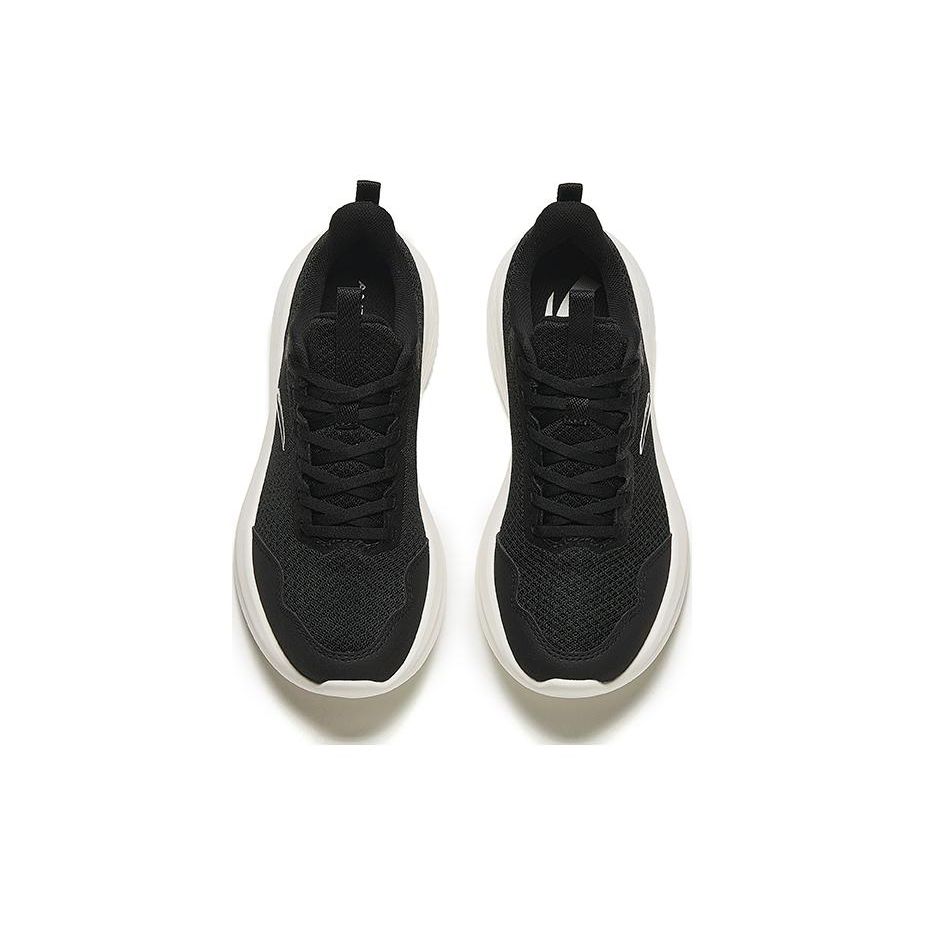 Anta Running Series Shock Absorbing Non-Slip Low-Top Running Shoes Women sneakers Black White 922425513-2