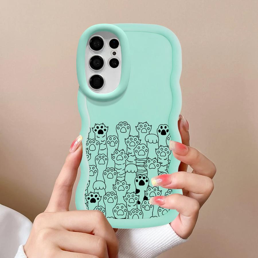Süße Katze Schönes Case für Samsung Galaxy A26 A25 S22 Ultra S24 S25 S23 Plus S20 FE S21 Weiche Handyhülle A36 A55 A34 A24 A54 A35