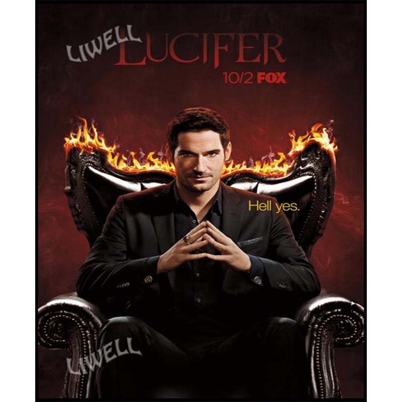 

5d Diy полная квадратная/круглая мозаика алмазная живопись Люцифер Морнингстар ТВ постер вышивка крестиком настенная художественная вышивка Декор для дома