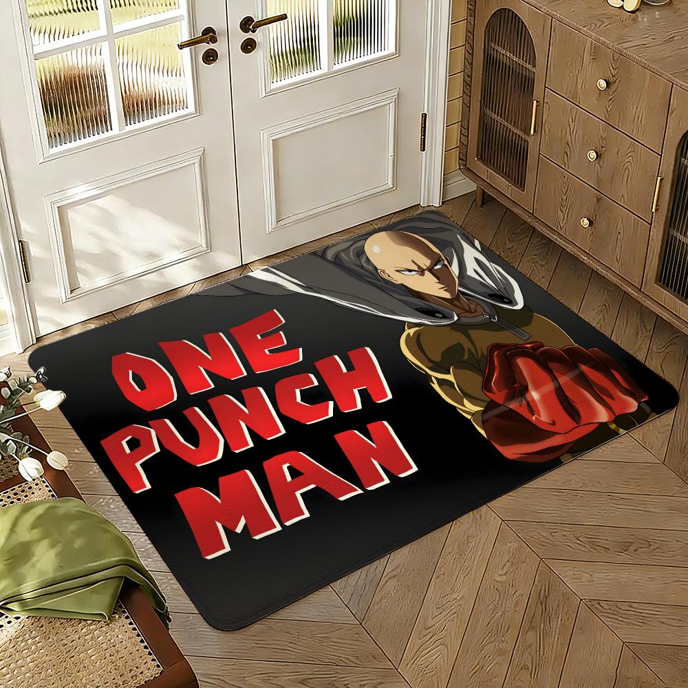 Anime One-Punch Man High End Quality Absorbent Non-Slip Floor Mat Flannel Rug Bedroom Living Room Door Mat Home Decor