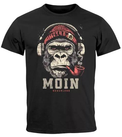 Men s T-Shirt Moin Lettering Gorilla Music Print Chest Print Print Shirt- 4XL